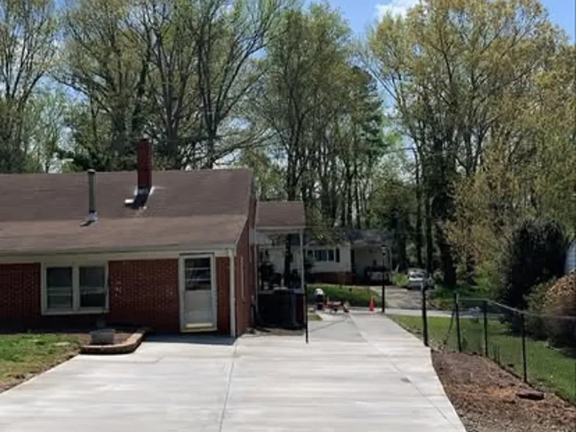 Residential concrete driveway in High Point, NC by Burton Concrete